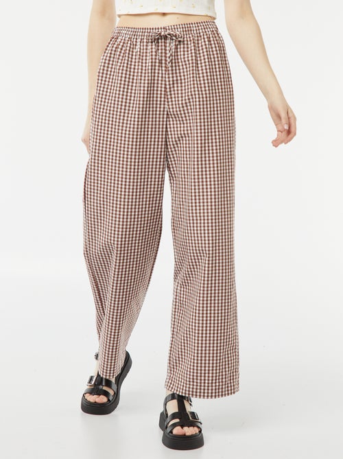 Pantaloni larghi in maglia goffrata - Kiabi