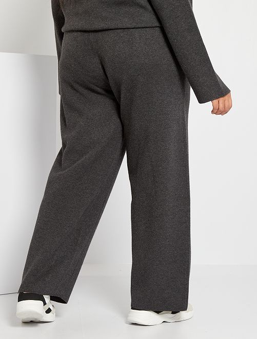 Pantaloni larghi in maglia - GRIGIO - Kiabi - 22.00€