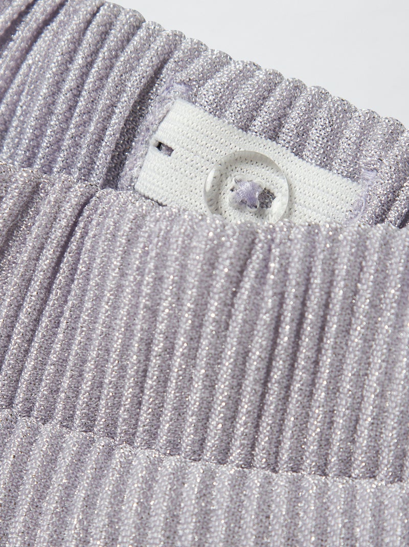 Pantaloni larghi in maglia lurex 'Guppy' VIOLA - Kiabi