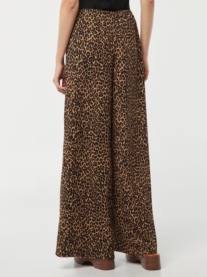 Pantaloni larghi in maglia plissettata BEIGE - Kiabi