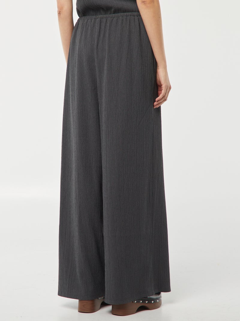 Pantaloni larghi in maglia plissettata GRIGIO - Kiabi