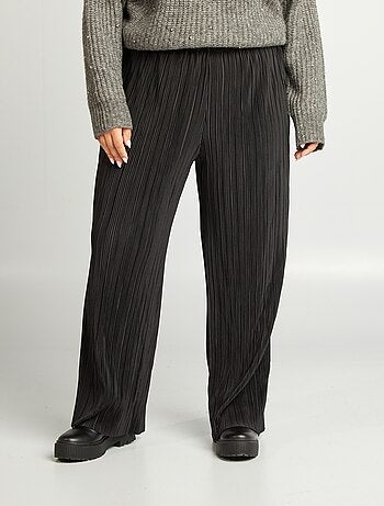 Pantaloni larghi in maglia plissettata 'Vero Moda Curve'