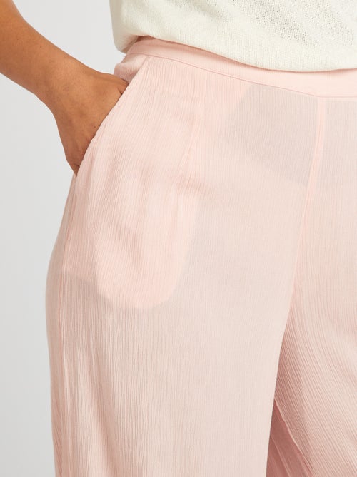 Pantaloni larghi in tessuto crêpe - Kiabi