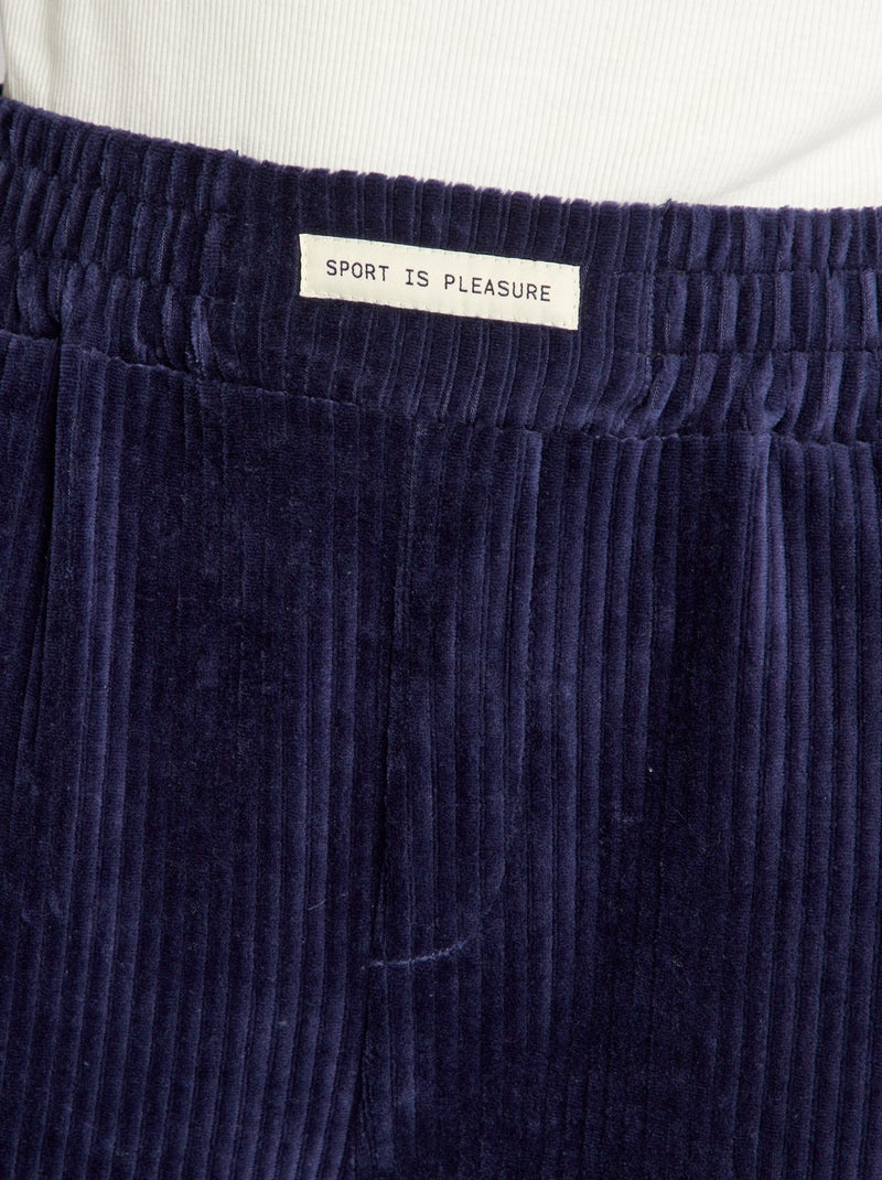 Pantaloni larghi in velluto a coste BLU - Kiabi