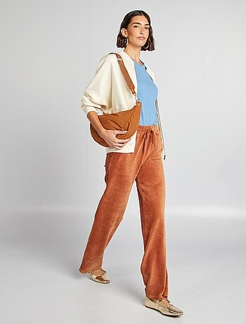 Pantaloni larghi in velluto a coste