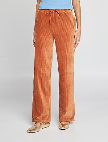 Pantaloni larghi in velluto a coste