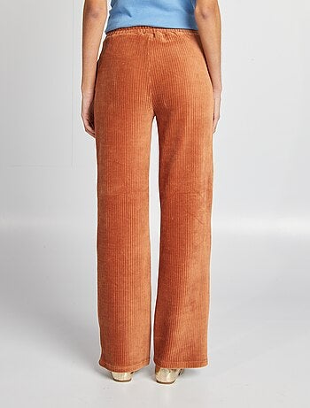 Pantaloni larghi in velluto a coste