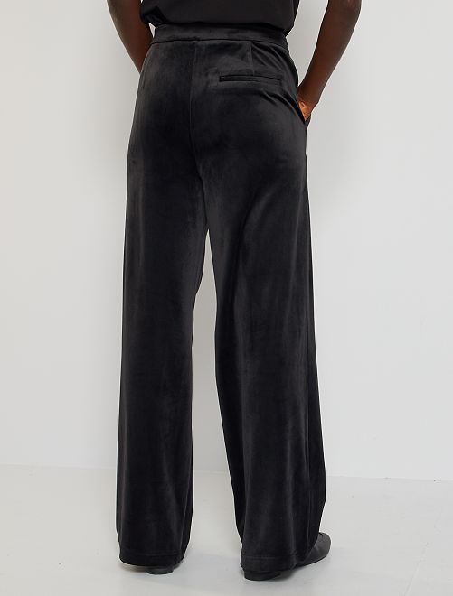 Pantaloni larghi in velluto - nero - Kiabi - 18.00€