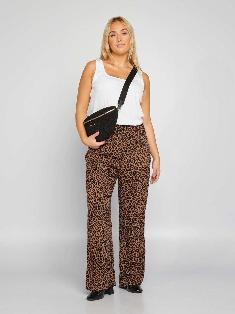 Pantaloni larghi 'leopardo' 'Only Carmakoma' MARRONE - Kiabi