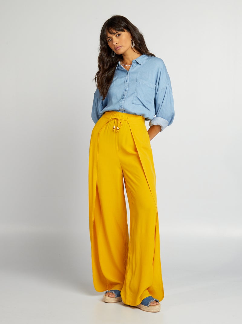 Pantaloni larghi morbidi ARANCIONE - Kiabi