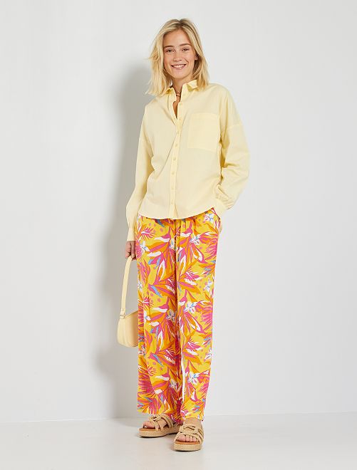 Pantaloni larghi morbidi - GIALLO - Kiabi - 18.00€