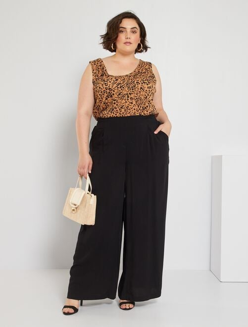 Pantaloni larghi morbidi - nero - Kiabi - 20.00€
