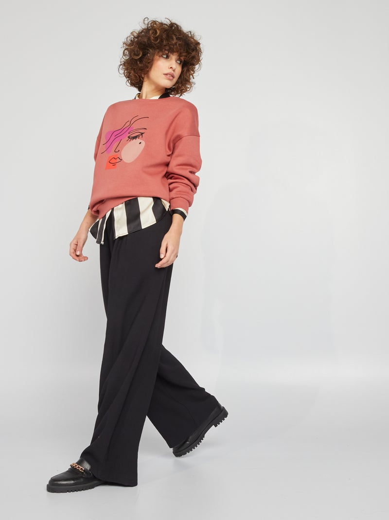 Pantaloni larghi nero - Kiabi