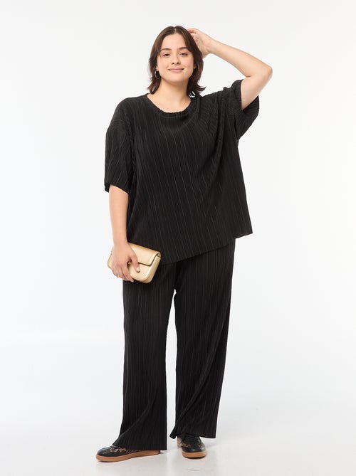 Pantaloni larghi 'Only Carmakoma' in tessuto plissettato - Kiabi