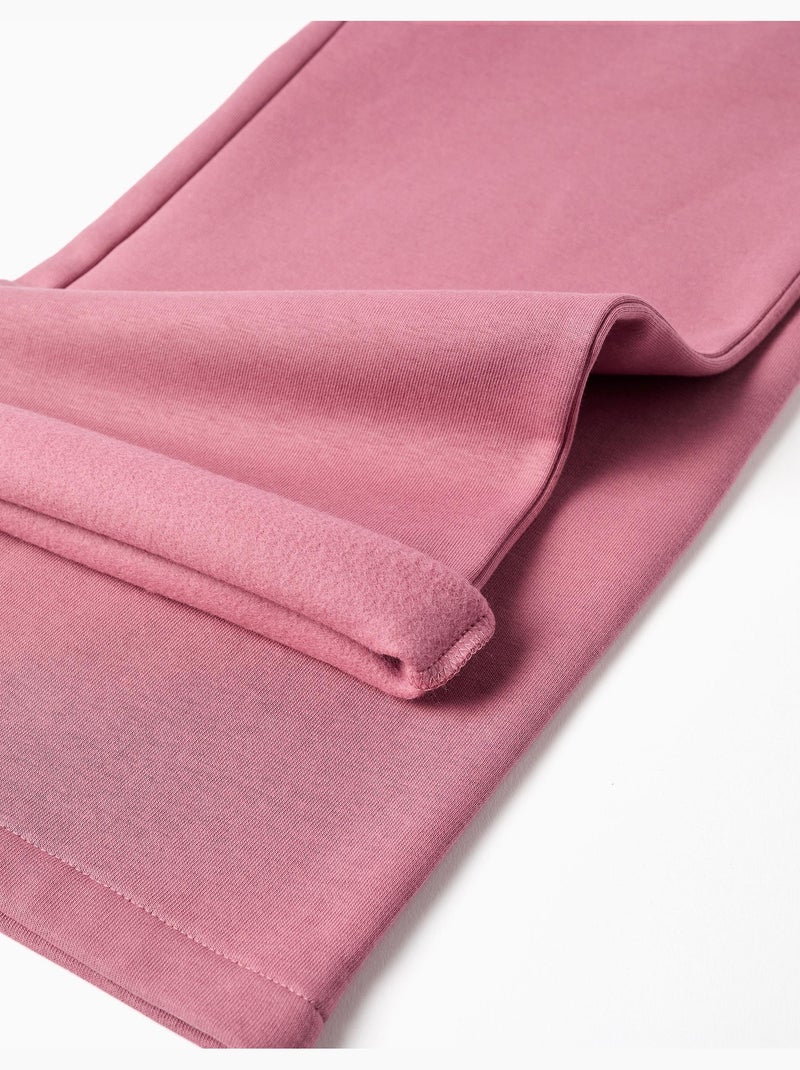 Pantaloni larghi spazzolati con coulisse Rosa scuro - Kiabi