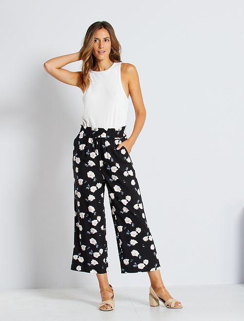 Pantaloni larghi stampati - NERO - Kiabi - 12.00€