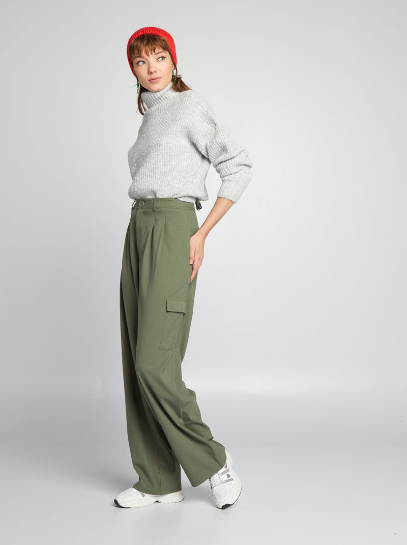 Pantaloni larghi stile cargo VERDE - Kiabi