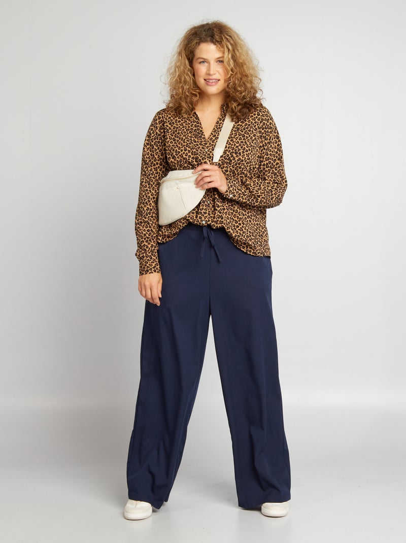 Pantaloni larghi stile strutturato BLU - Kiabi