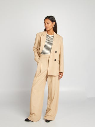 Pantaloni larghi stile tailleur