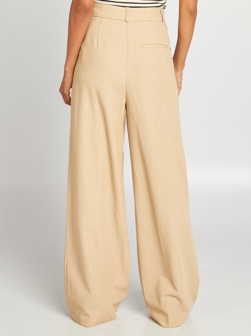 Pantaloni larghi stile tailleur BEIGE - Kiabi
