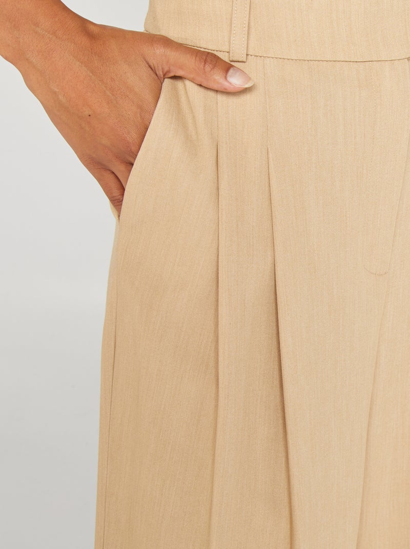 Pantaloni larghi stile tailleur BEIGE - Kiabi