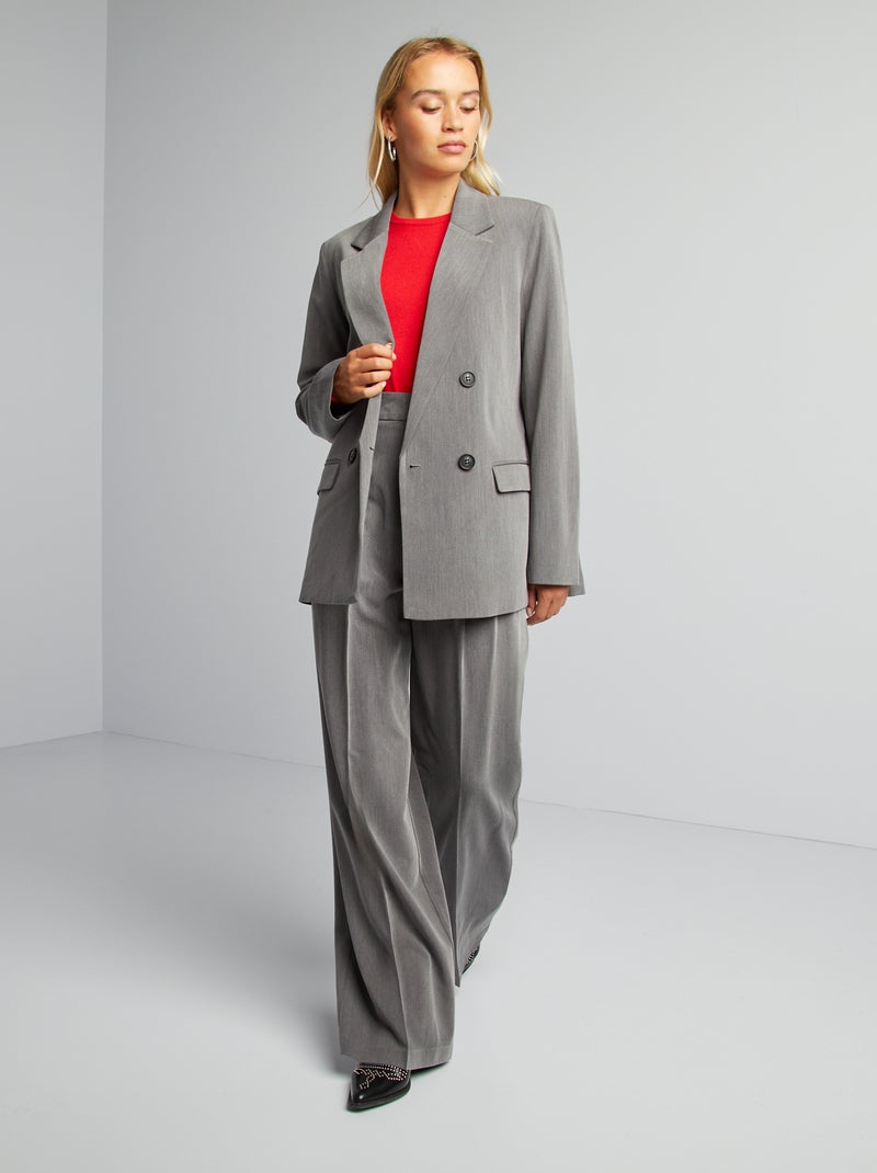 Pantaloni larghi stile tailleur GRIGIO - Kiabi
