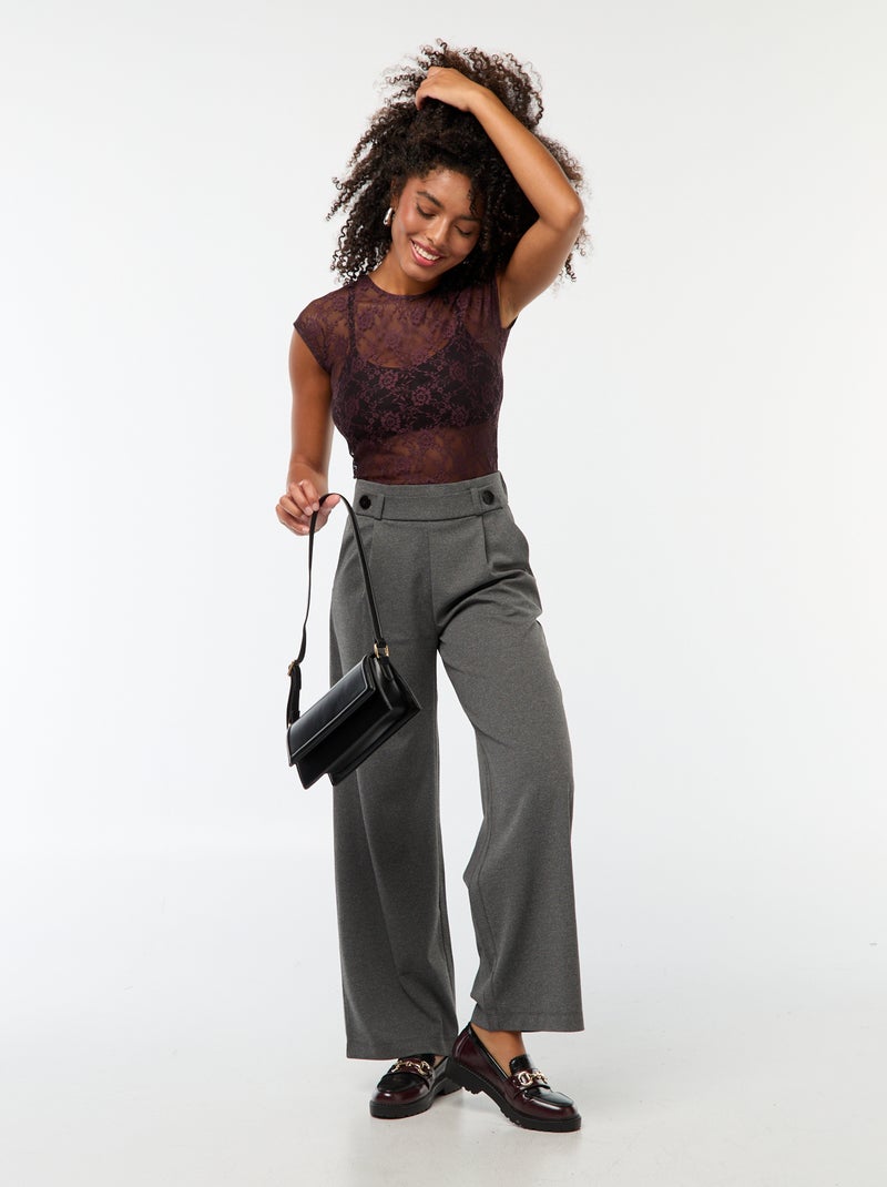 Pantaloni larghi tinta unita con tasche 'JDY' grigio - Kiabi