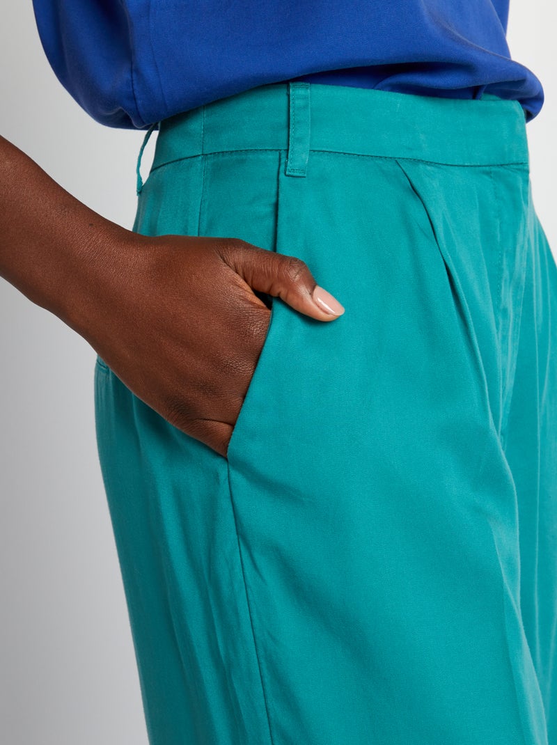 Cecil Pantaloni Larghi Donna - Vita Alta Con Gamba Larga E Tasche - Morbida Viscosa Stampata - Comodi E Casual