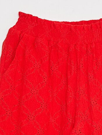 Pantaloni larghi traforati