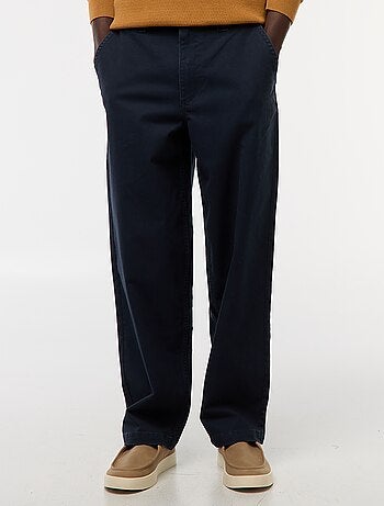 Pantaloni larghi / wide leg tinta unita in twill