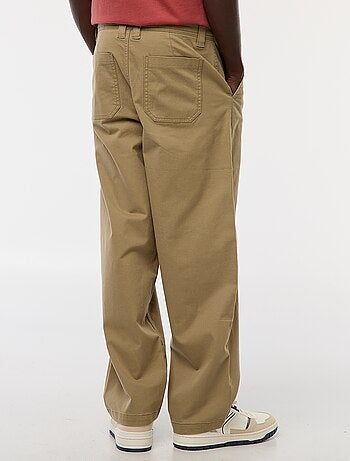 Pantaloni larghi / wide leg tinta unita in twill