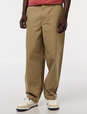 Pantaloni larghi / wide leg tinta unita in twill