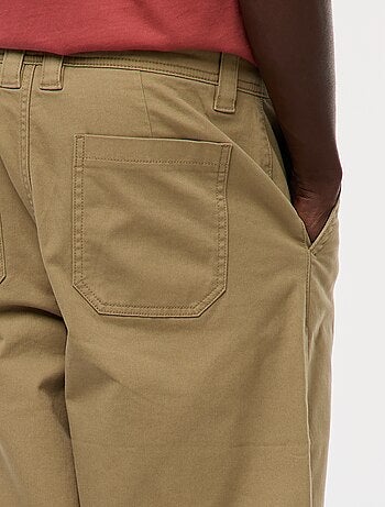Pantaloni larghi / wide leg tinta unita in twill
