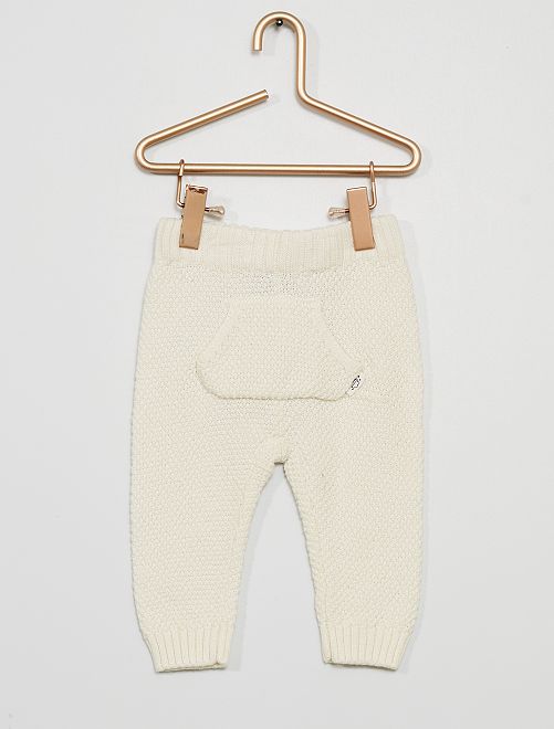 Pantaloni lavorati a maglia - bianco neve - Kiabi - 9.00€