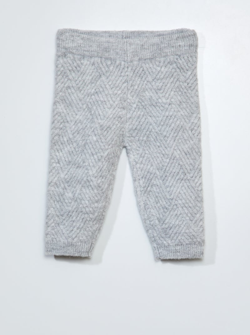 Pantaloni lavorati a maglia GRIGIO - Kiabi