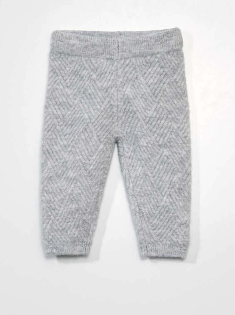 Pantaloni lavorati a maglia GRIGIO - Kiabi