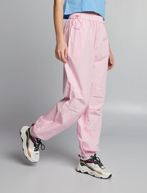 Pantaloni morbidi a vita alta - ROSA - Kiabi - 22.00€