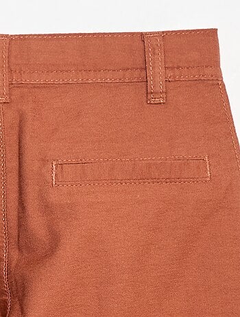 Pantaloni leggeri effetto lino in oxford