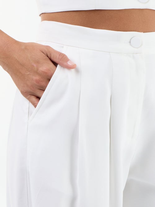 Pantaloni leggeri in twill a gamba larga - Kiabi