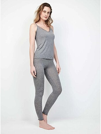 Pantaloni legging termici leggeri con doppia cintura