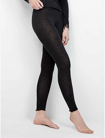 Pantaloni legging termici leggeri con doppia cintura