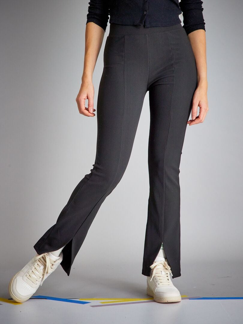 Pantaloni leggings in maglia stretch nero - Kiabi