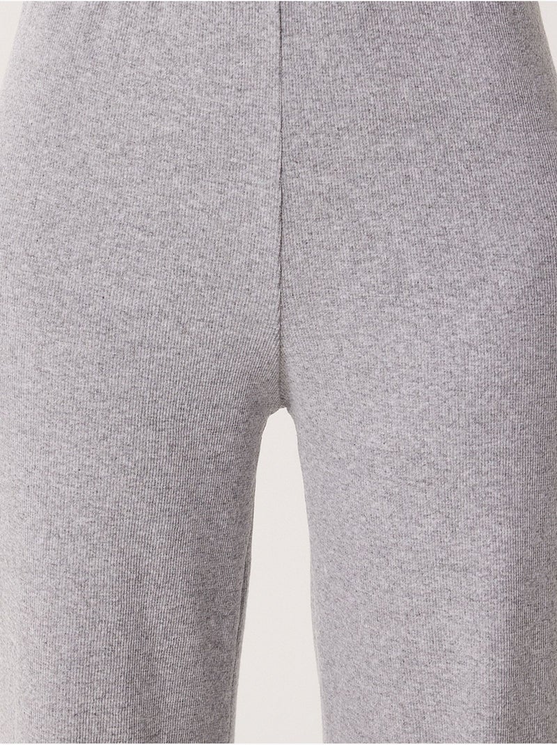 Pantaloni lounge in maglia a gamba ampia a vita media istanbul Grigio chiaro - Kiabi