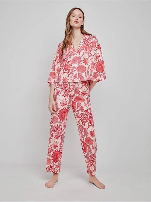 Pantaloni lunghi con stampa corallo - Kiabi Pantaloni lunghi con stampa corallo - Kiabi