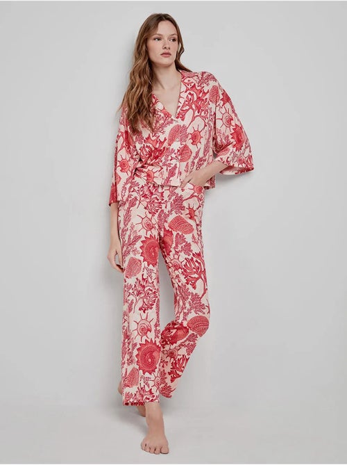 Pantaloni lunghi con stampa corallo - Kiabi Pantaloni lunghi con stampa corallo - Kiabi
