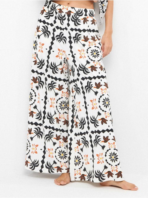 Pantaloni lunghi con stampa tropicale - Kiabi