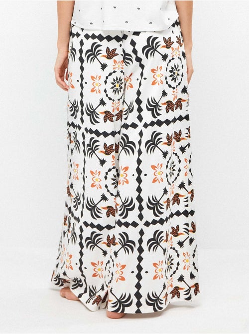 Pantaloni lunghi con stampa tropicale - Kiabi