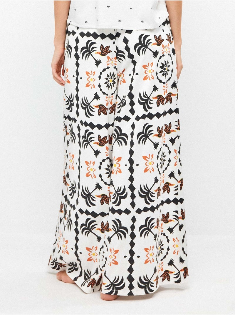 Pantaloni lunghi con stampa tropicale Multicolore - Kiabi