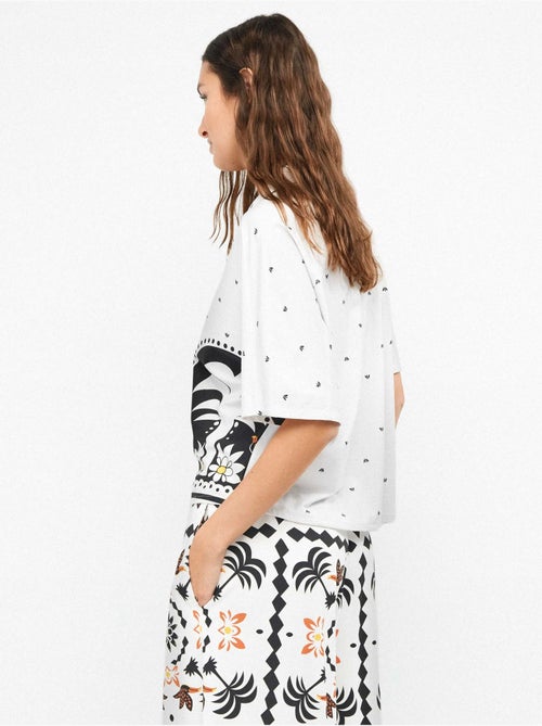 Pantaloni lunghi con stampa tropicale - Kiabi