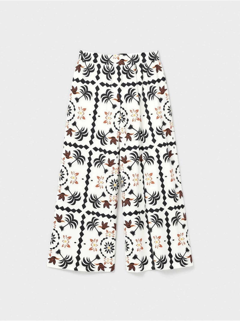Pantaloni lunghi con stampa tropicale Multicolore - Kiabi